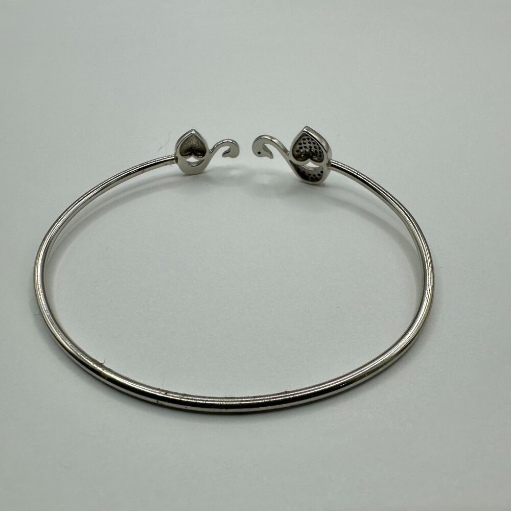 Solid 925 Vintage Art Design Torque Bangle Cuff - image 4